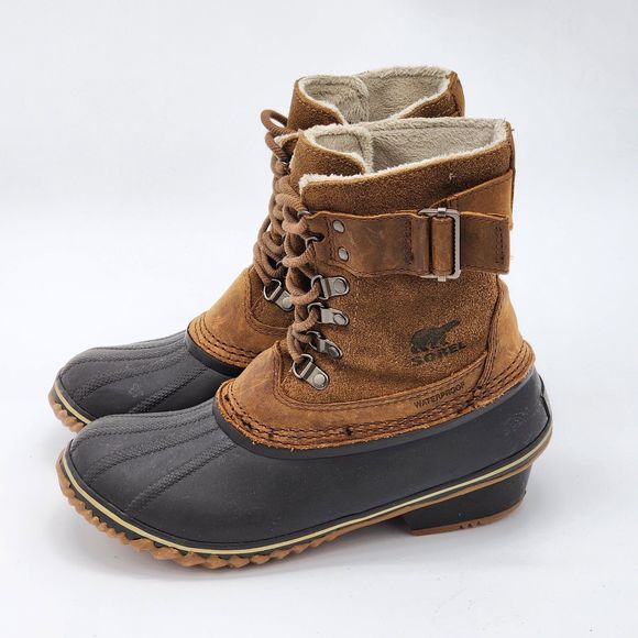 Sorel Winter Fancy Lace II Waterproof Mid Calf Boots Size 8 - Picture 4 of 9